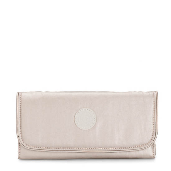 Carteras Kipling Money Land Metallic Snap Wallet Beige | MX 2177TC